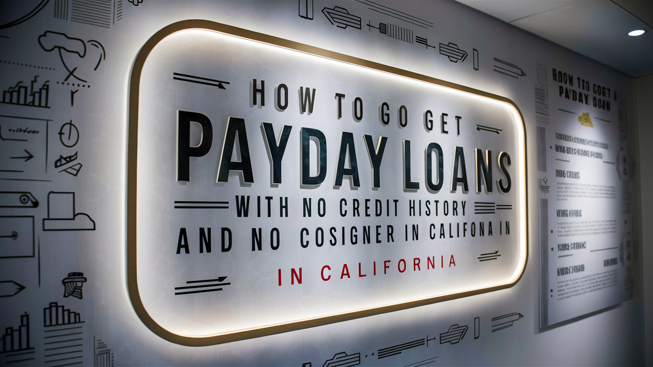 How to Get Payday Loans with No Credit History and No Cosigner in California