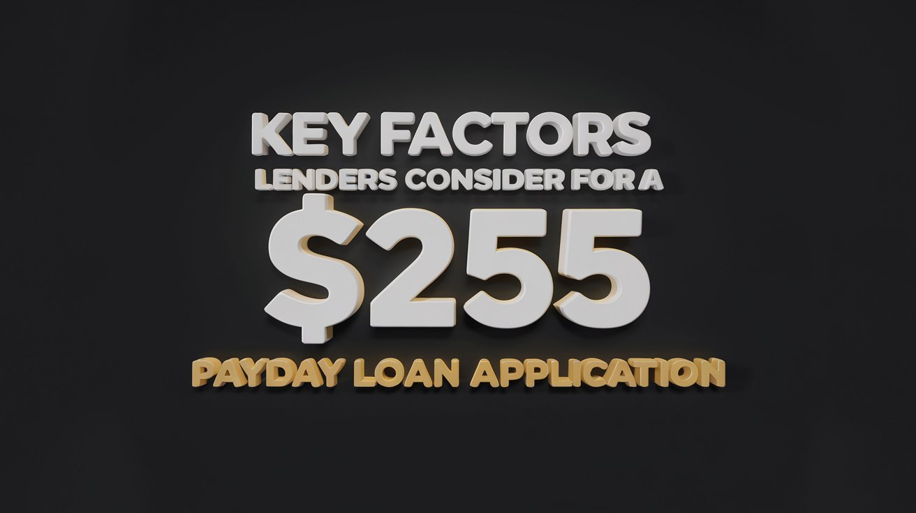 Key Factors Lenders Consider for a $255 Payday Loan Application