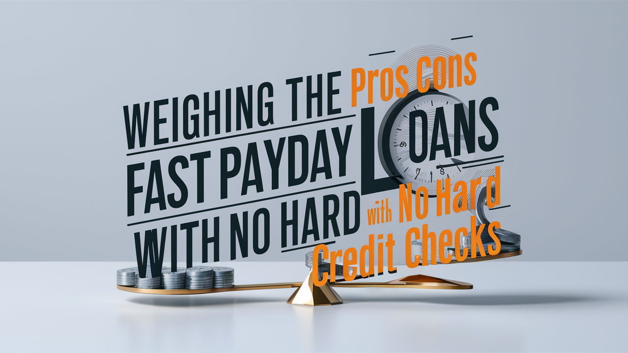 Pros and Cons of Fast Payday Loans with No Hard Credit Checks