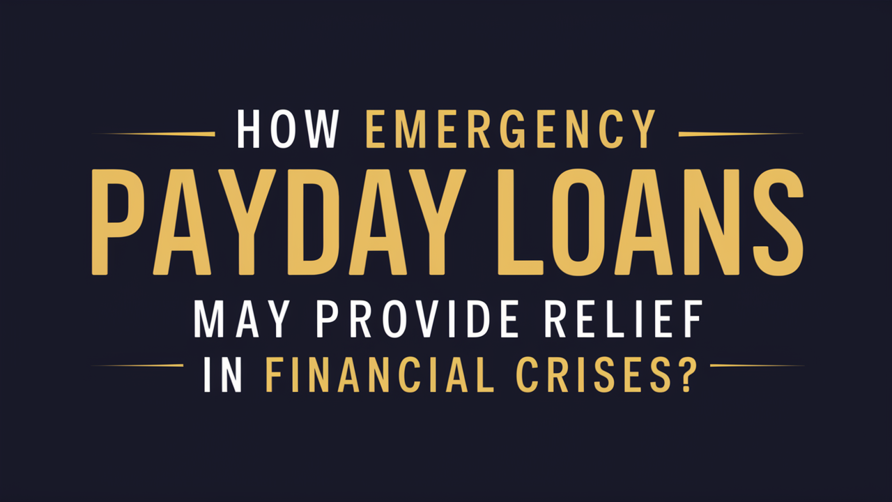 How Emergency Payday Loans May Provide Relief in Financial Crises?