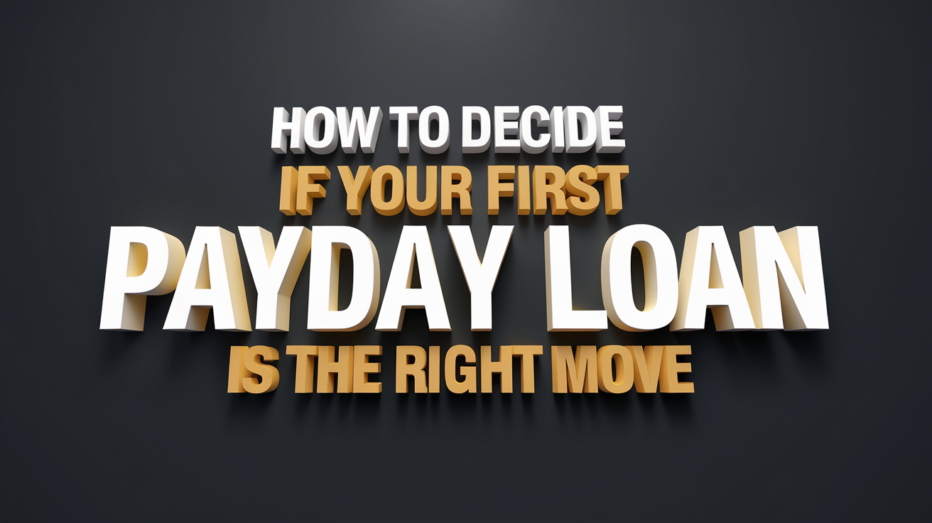 How to Decide if Your First Payday Loan is the Right Move